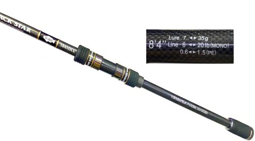 Спиннинговое удилище Xesta Black Star Hard S84MHX 2,54м, 7-35гр, 137гр